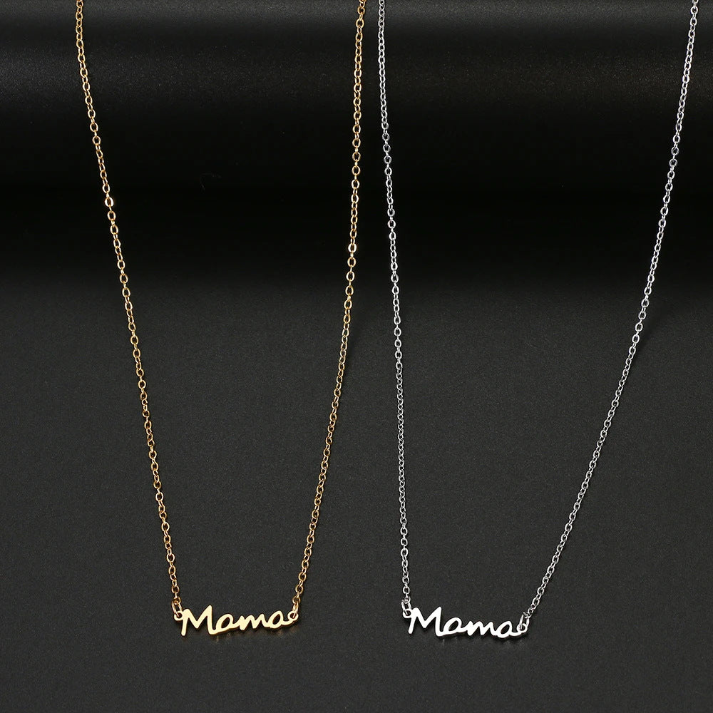 Wholesale Mama necklace English letter pendant